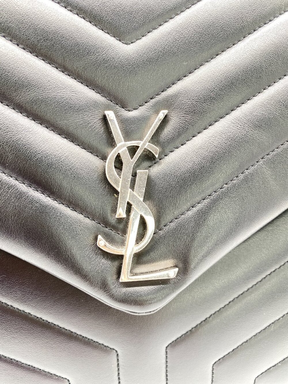YSL Large Loulou Black | Saint Laurent Matelassé Chain Bag 🖤 Simone - Picture 7 of 16